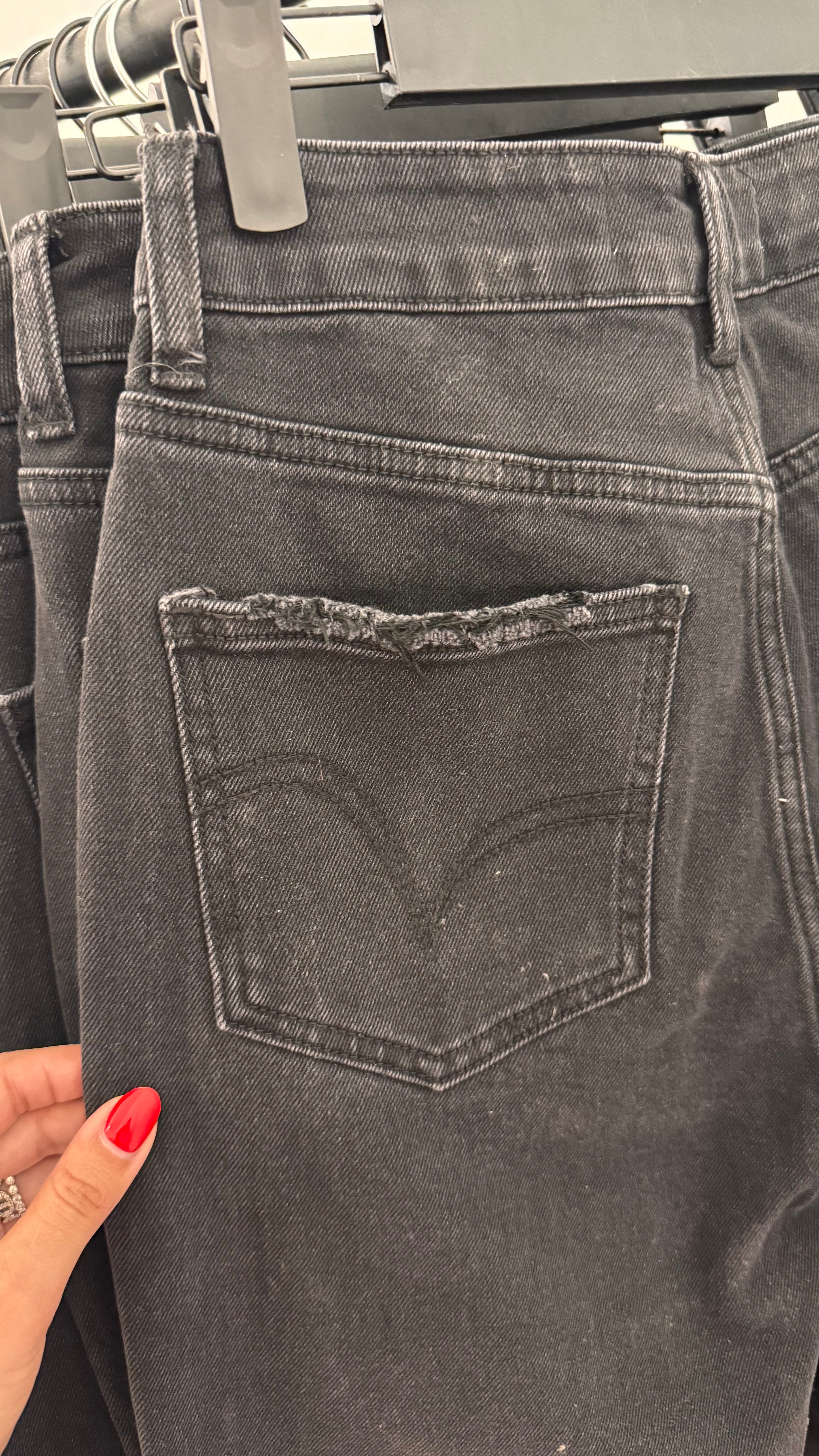 JEANS NOIR ÉLASTIQUE