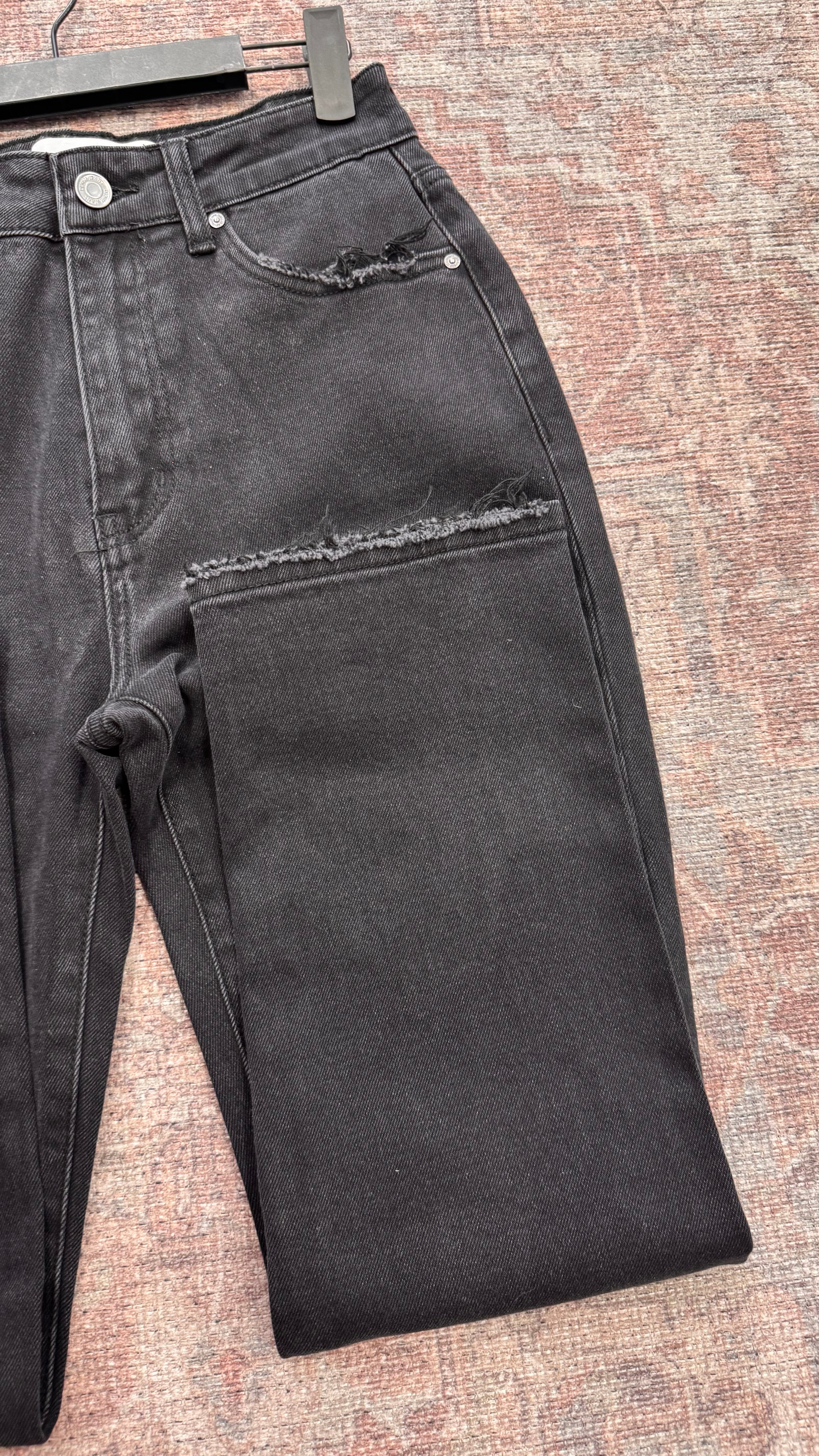 JEANS NOIR ÉLASTIQUE