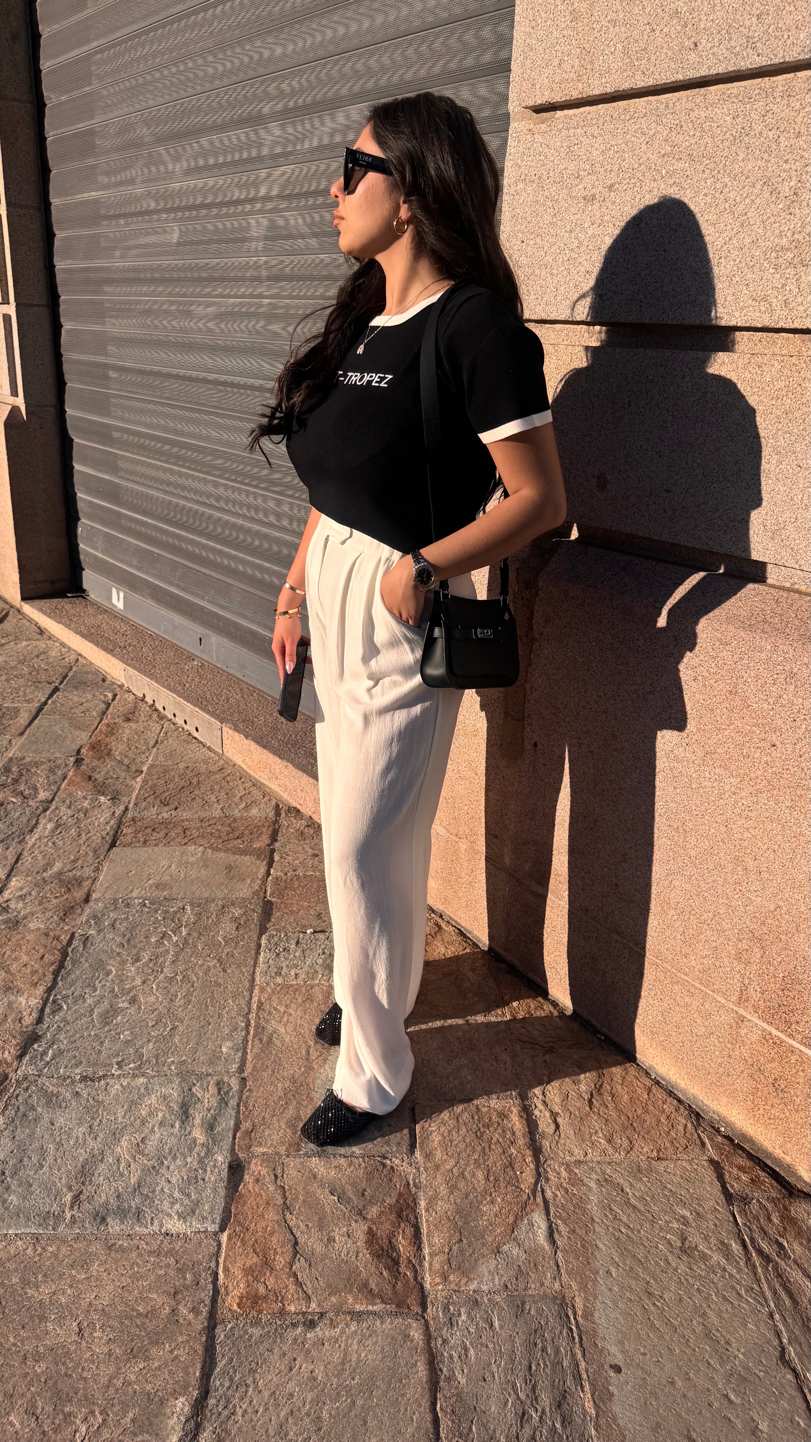 PANTALON LIN BLANC
