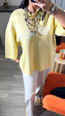 PANTALON EN LIN BLANC
