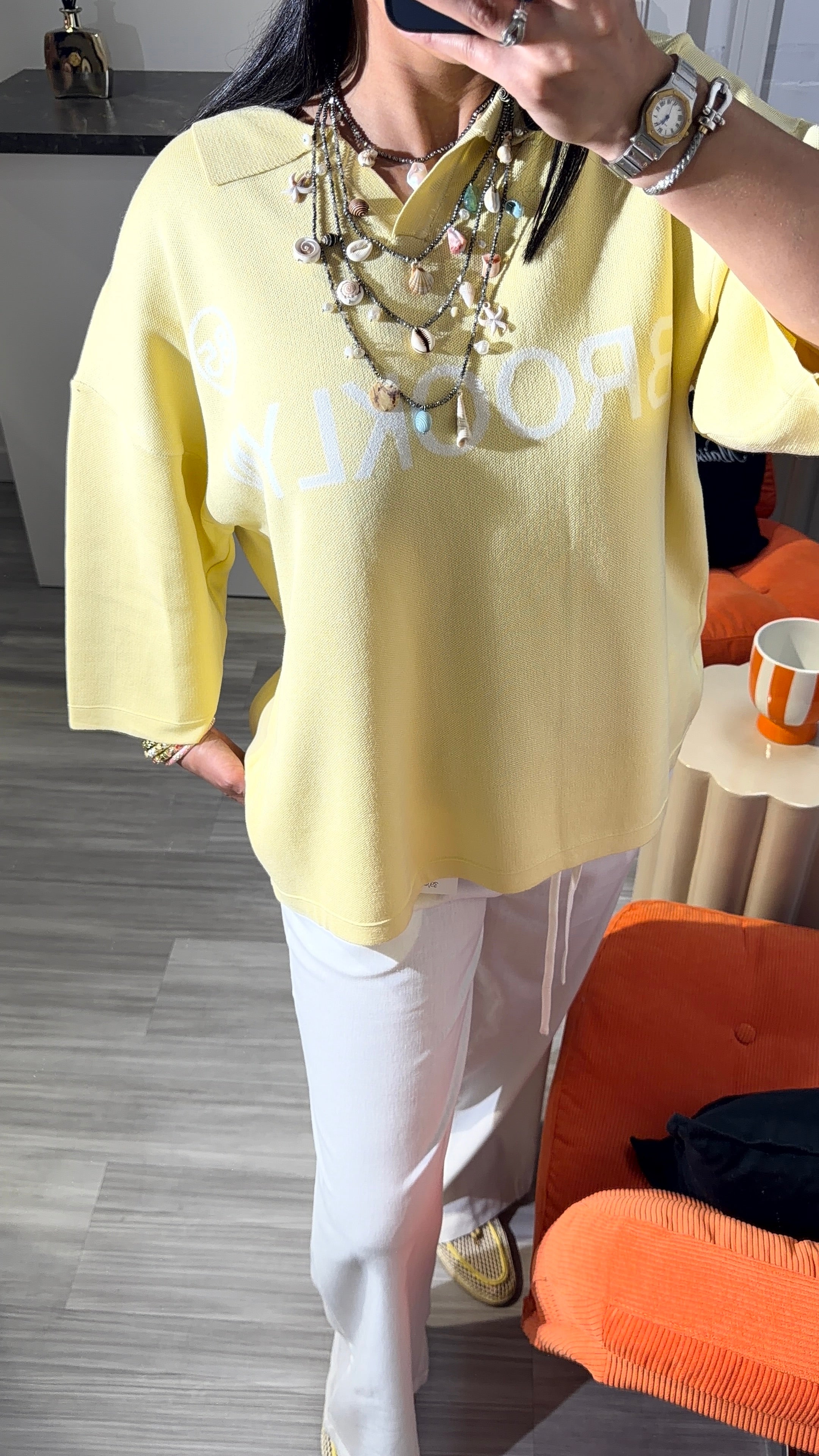 PANTALON EN LIN BLANC