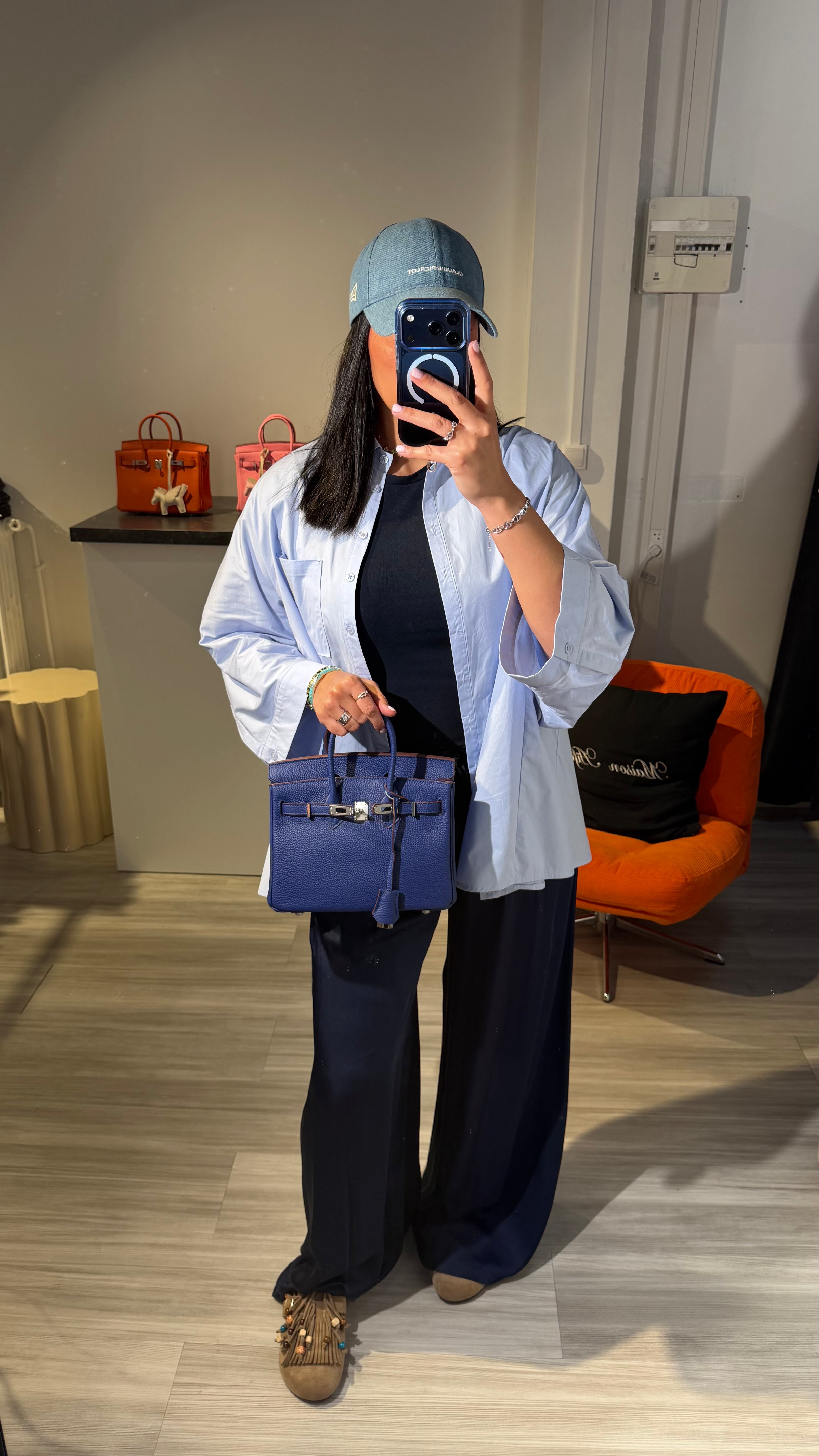 CHEMISE BLEU OVERSIZE