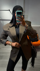 BLAZER CEINTRÉ MARRON