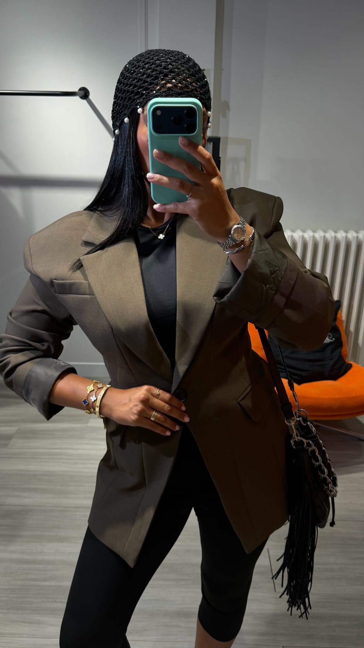 BLAZER CEINTRÉ MARRON