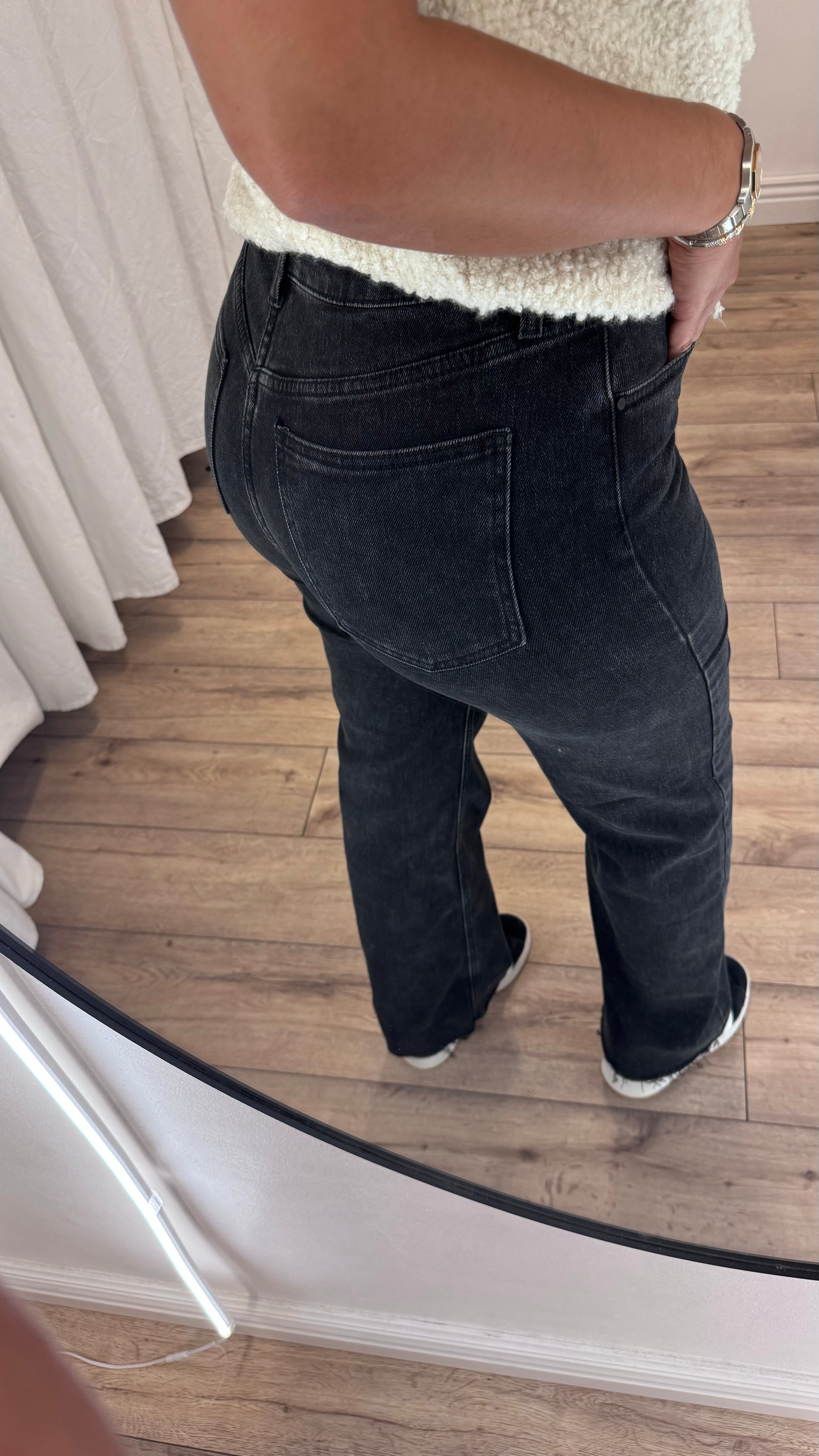 JEANS MOM NOIR