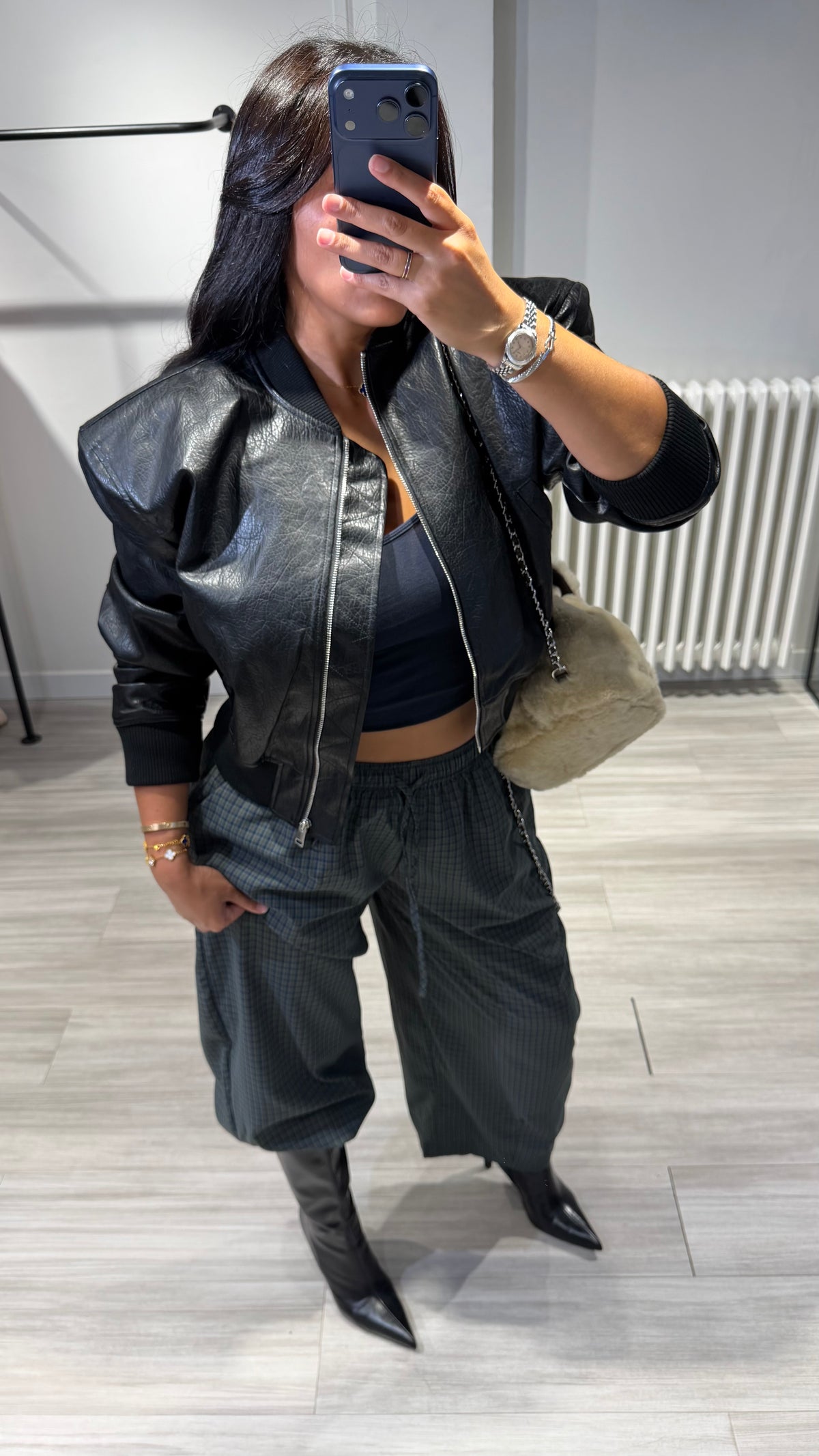 Pantalon Oversize à Carreaux