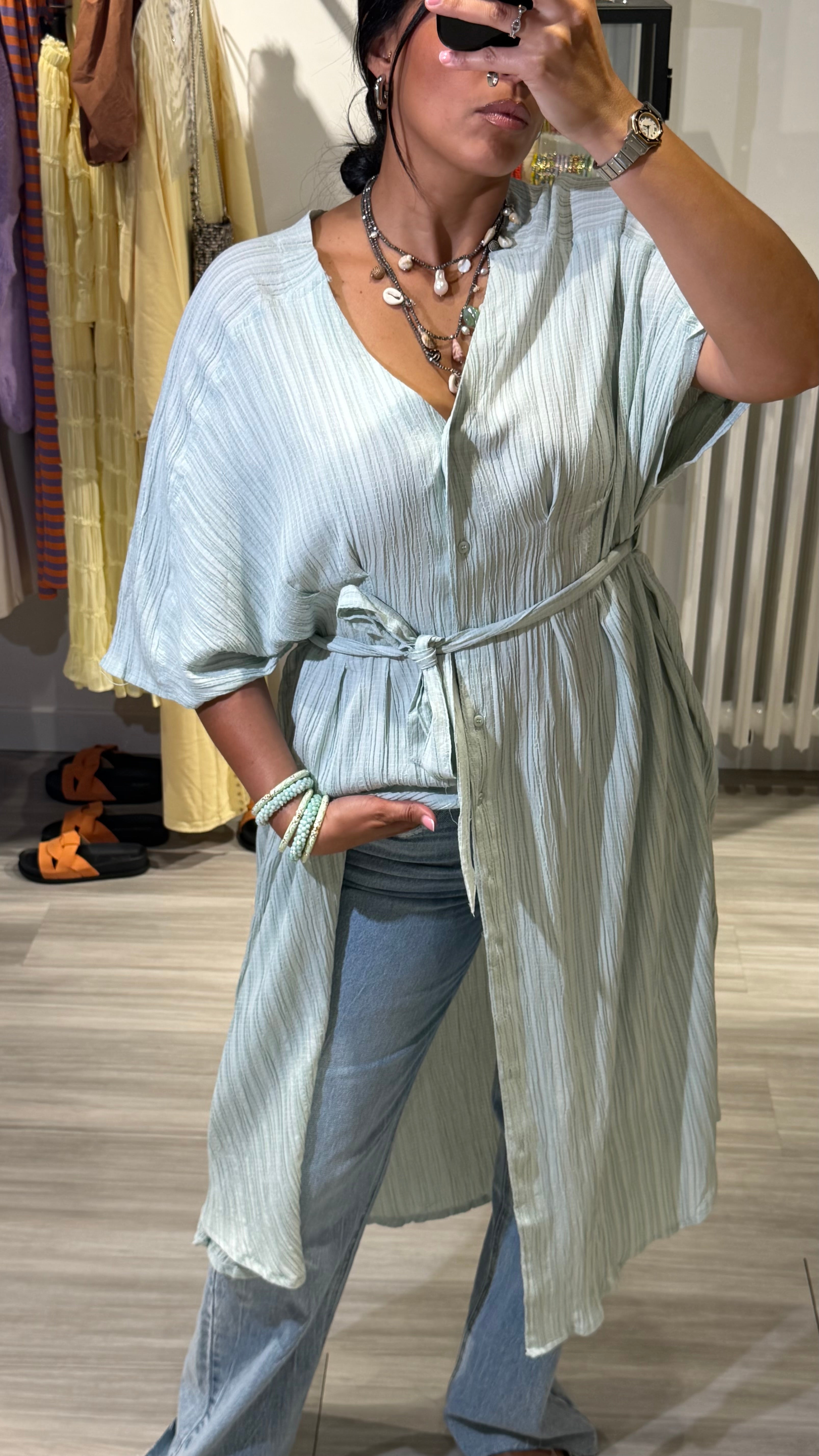 KIMONO / ROBE MENTHE