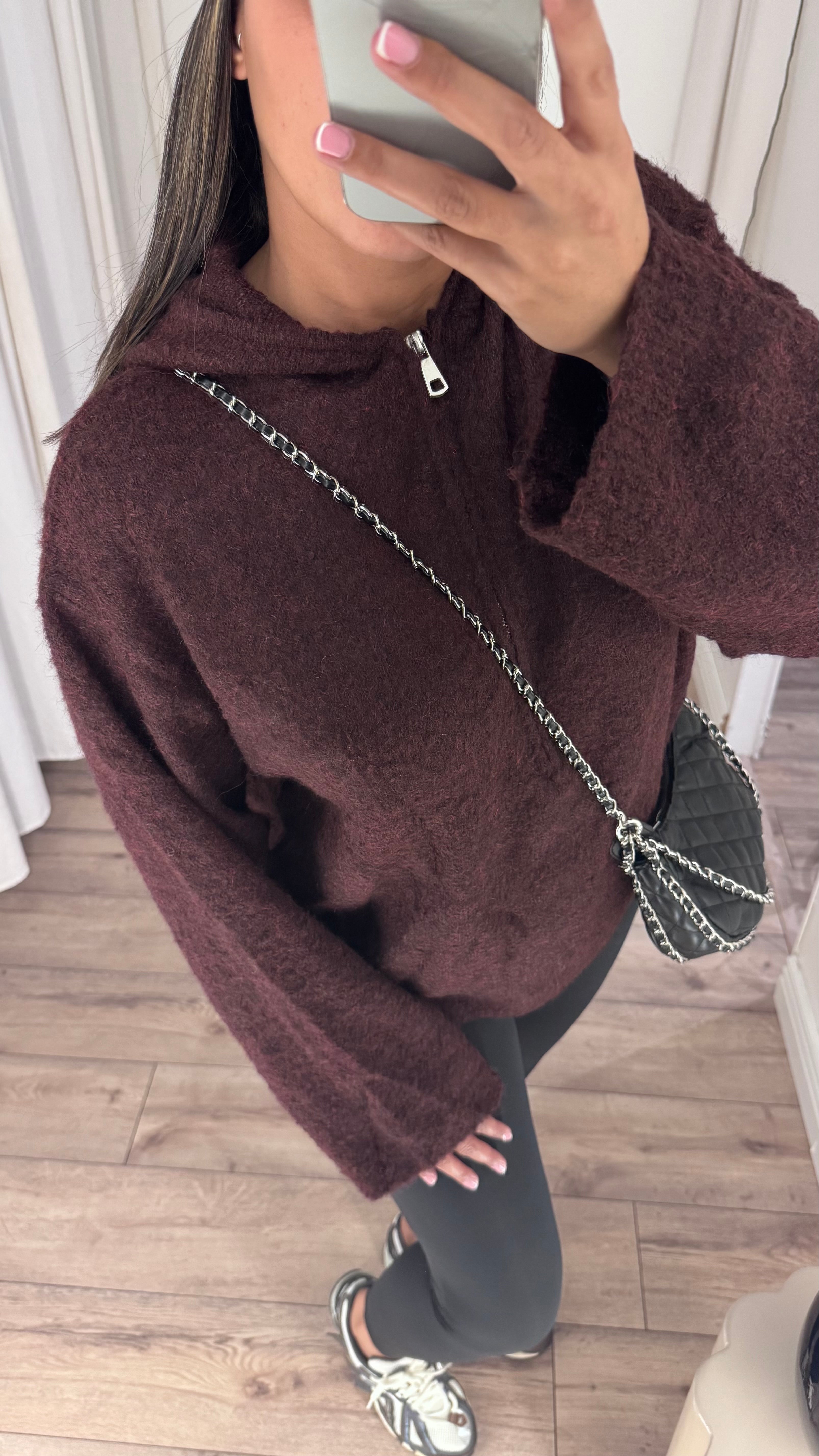 GILET EN LAINE BURGUNDY