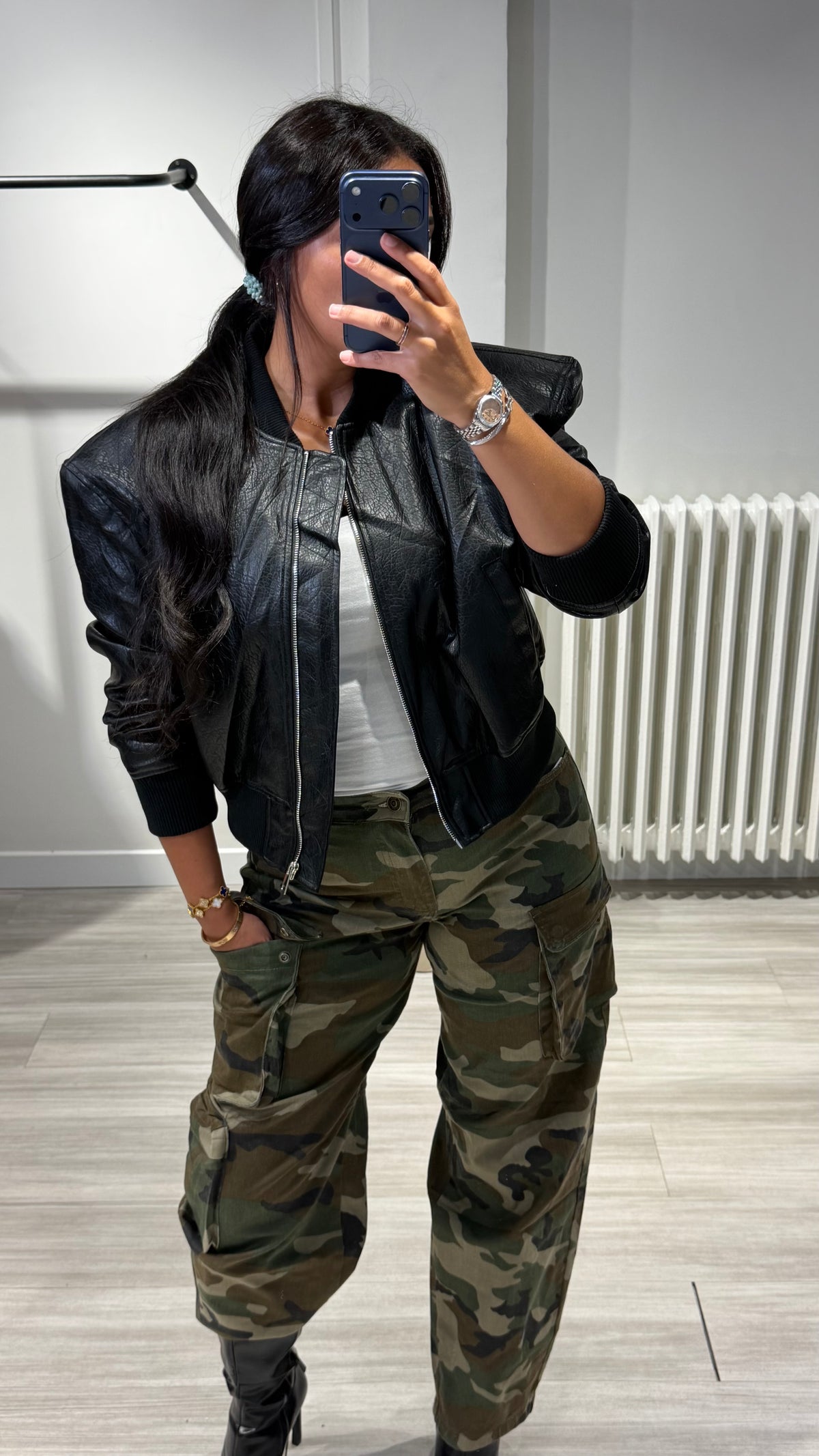 Bomber similicuir