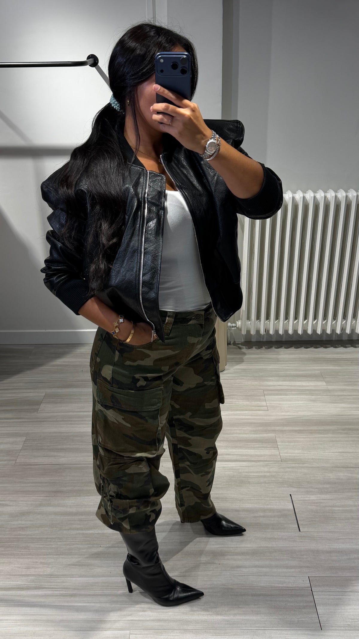 Bomber similicuir