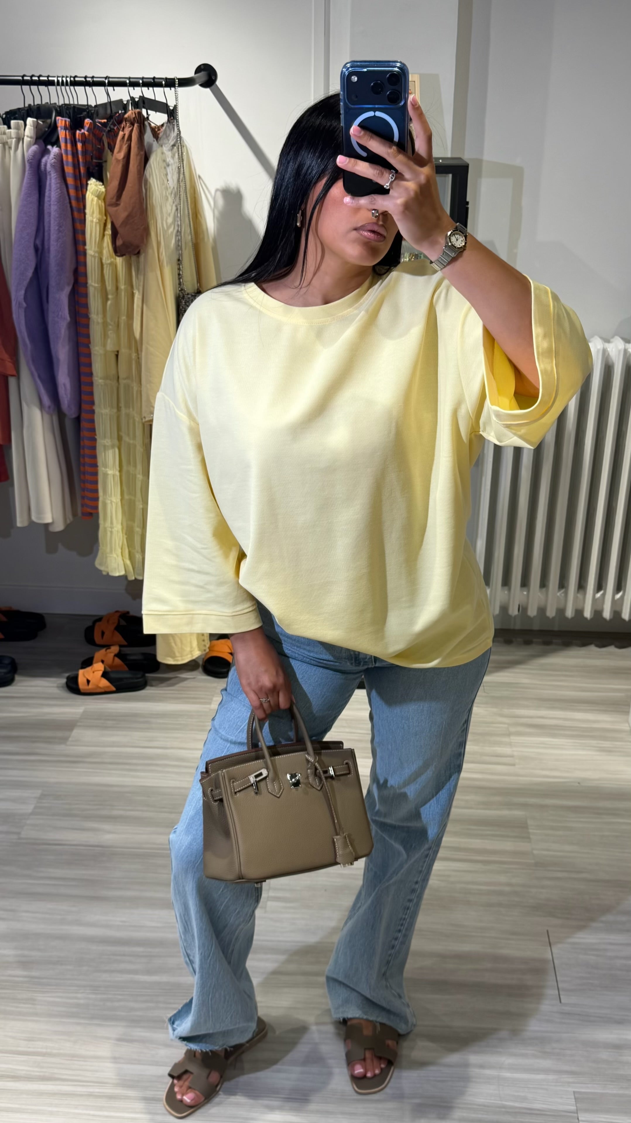 T-SHIRT OVERSIZE JAUNE