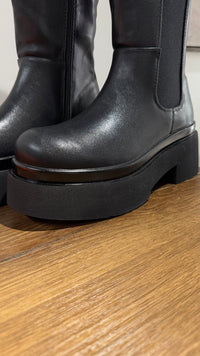 Bottes hautes plateforme noires
