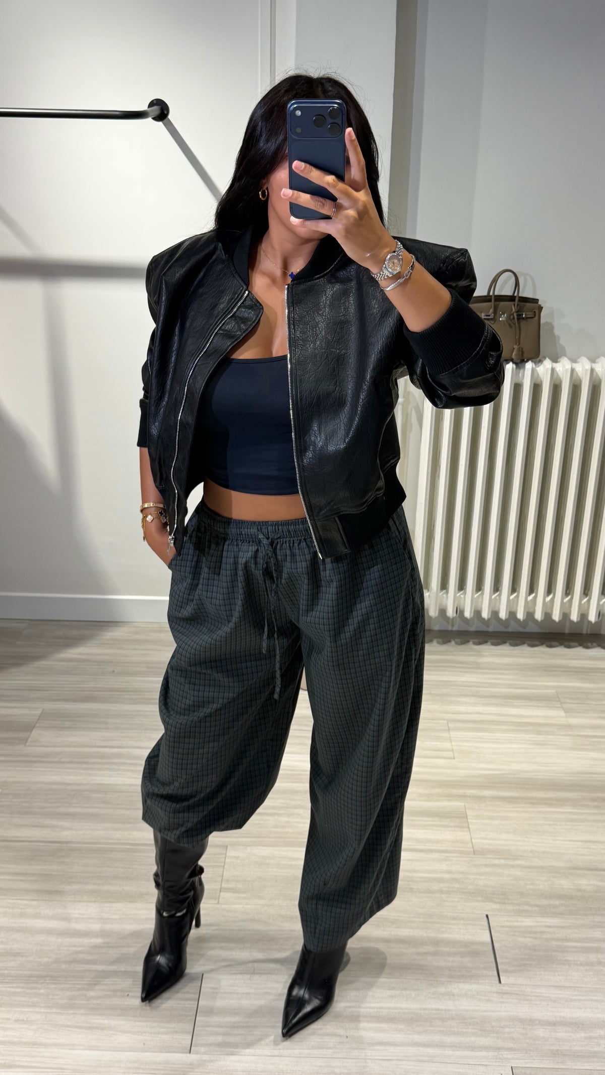 Pantalon Oversize à Carreaux