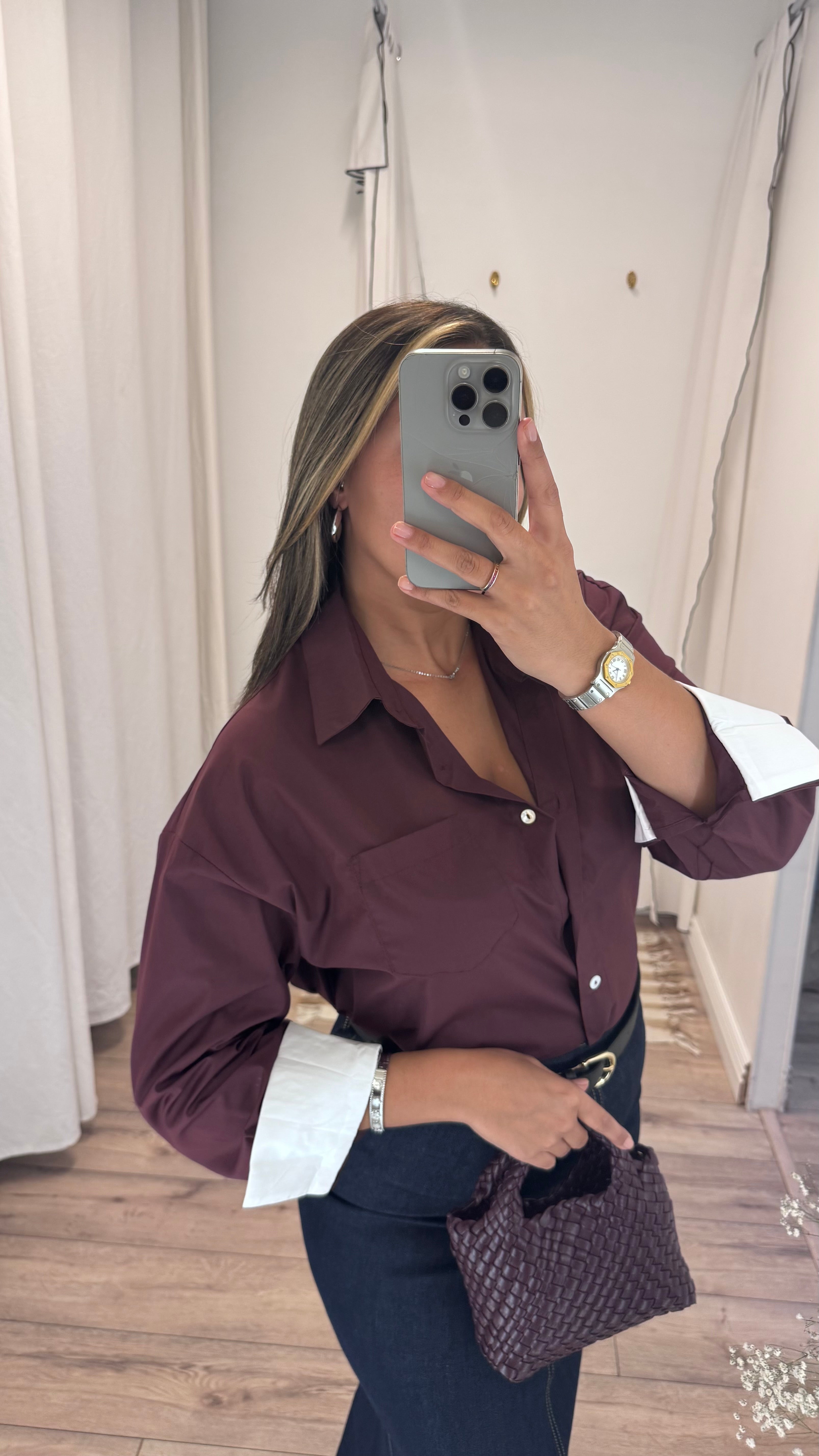 CHEMISE BURGUNDY