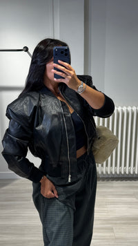 Bomber similicuir