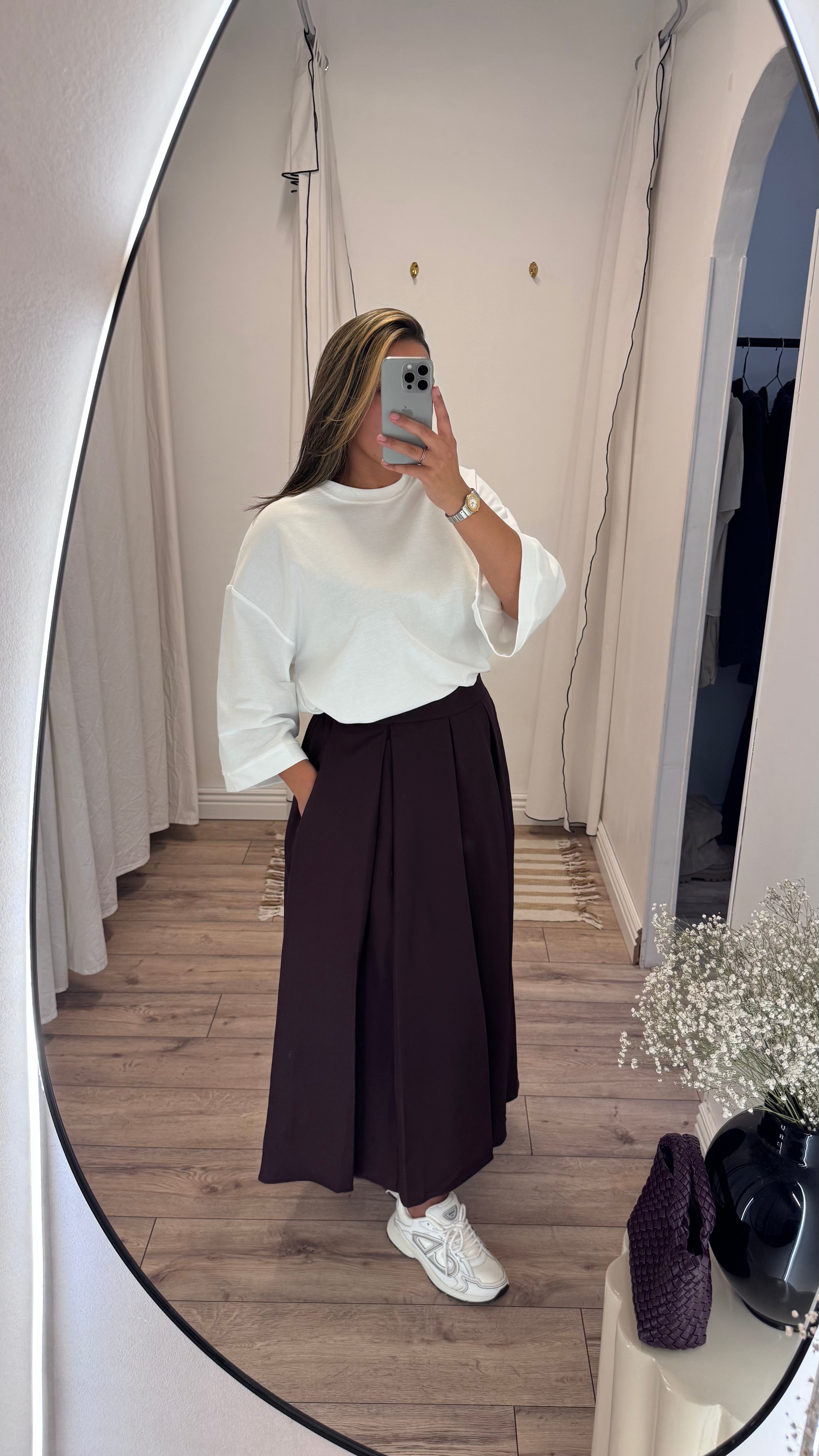JUPE A POCHE BURGUNDY
