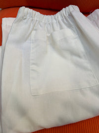 PANTALON EN LIN BLANC