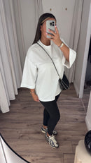 T-SHIRT OVERSIZE BLANC