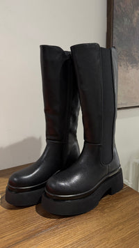 Bottes hautes plateforme noires