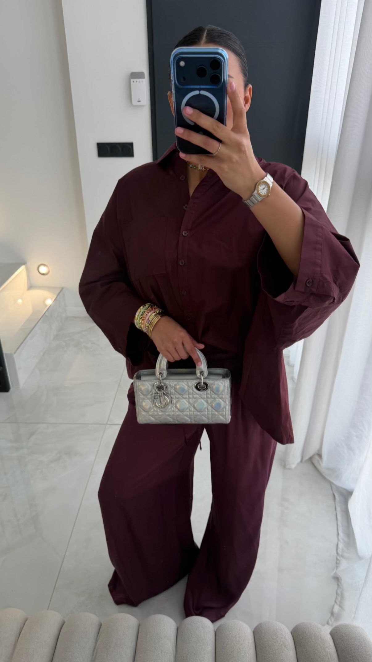 CHEMISE BORDEAUX OVERSIZE