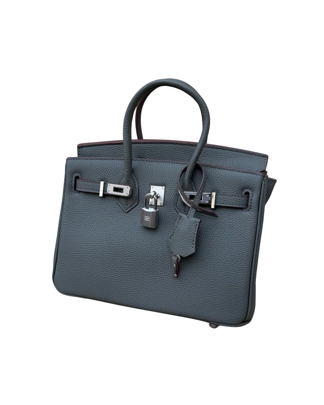 Sac Richy Mini en cuir pleine fleur Smoky Vanilla (gris) – AÏFOS