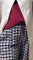 PANTALON A CARREAUX {Marine / Beige}
