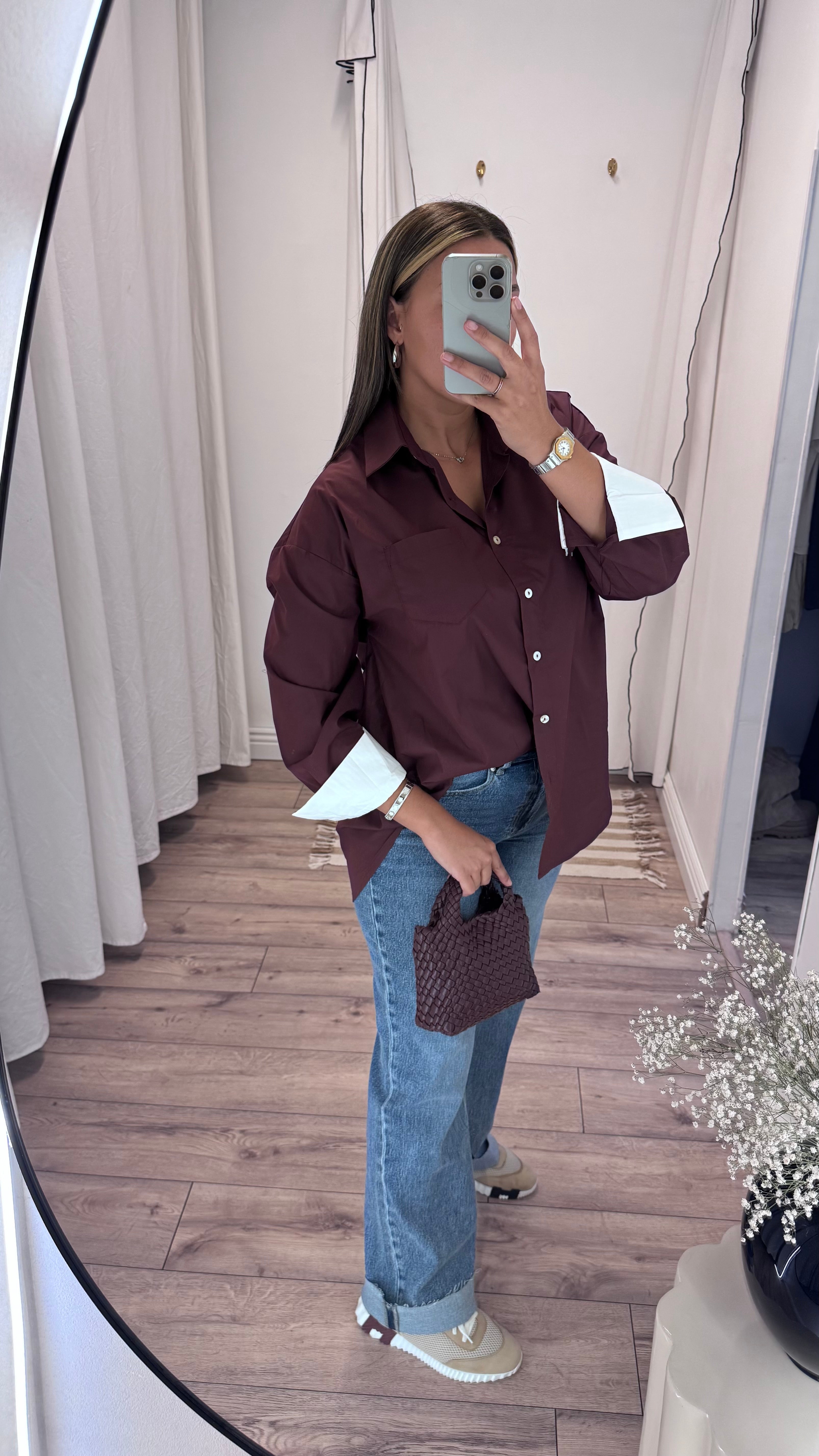 CHEMISE BURGUNDY