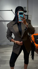 BLAZER CEINTRÉ MARRON