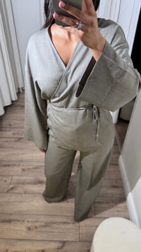 KIMONO CACHE CŒUR TAUPE