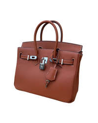 Sac Richy Mini en cuir pleine fleur Crème Brûlée (camel) – AÏFOS